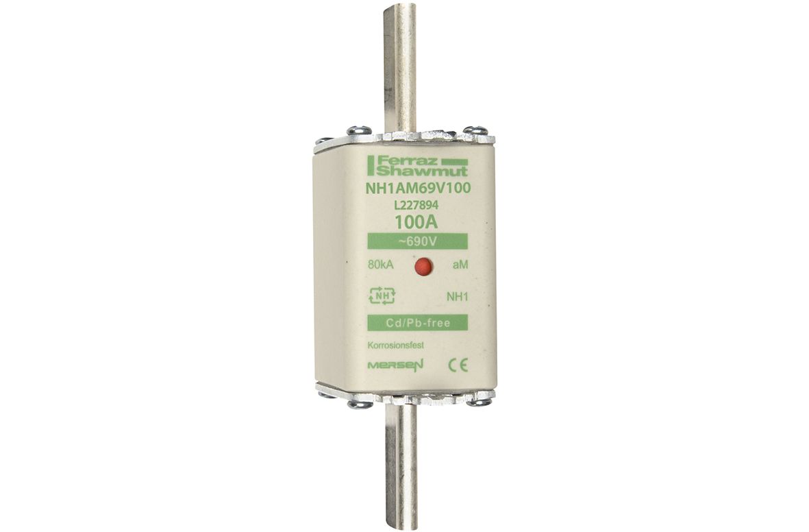 L227894 - NH fuse-link aM, 690VAC, size 1, 100A double indicator/live tags